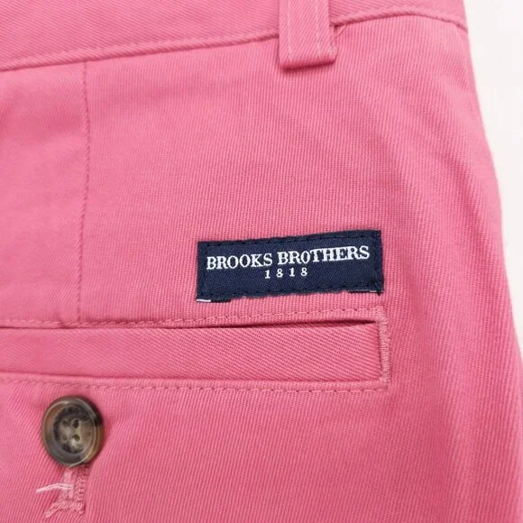 NWT BROOKS BROTHERS Pink Clark Chino Pant Cotton Blend Stretch 31x30